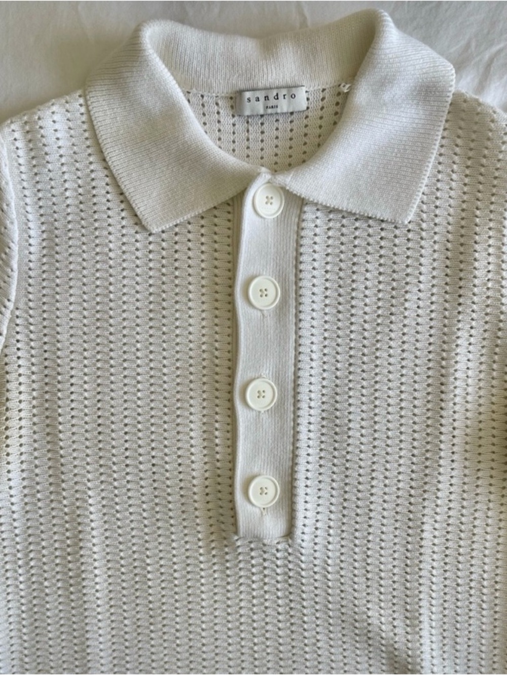 Sandro Paris Slim Fit Polo Knit Men Size XS